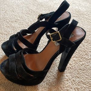 Steve Madden high heel suede sandals